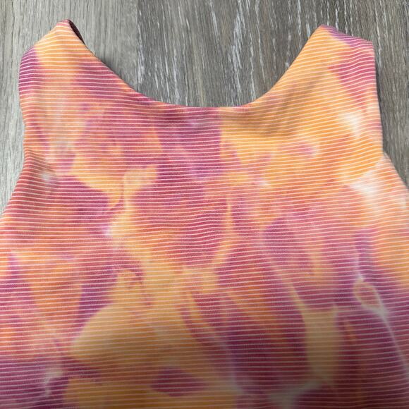 Athleta Pink Orange Racerback Crop Tank Top - Picture 3 of 7